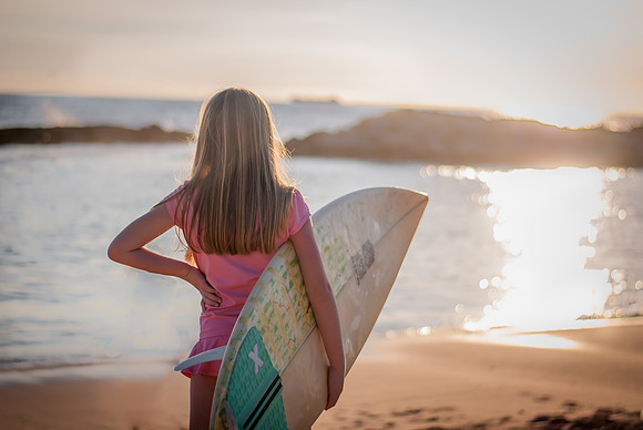 Child Surfing I Oahu Photographer